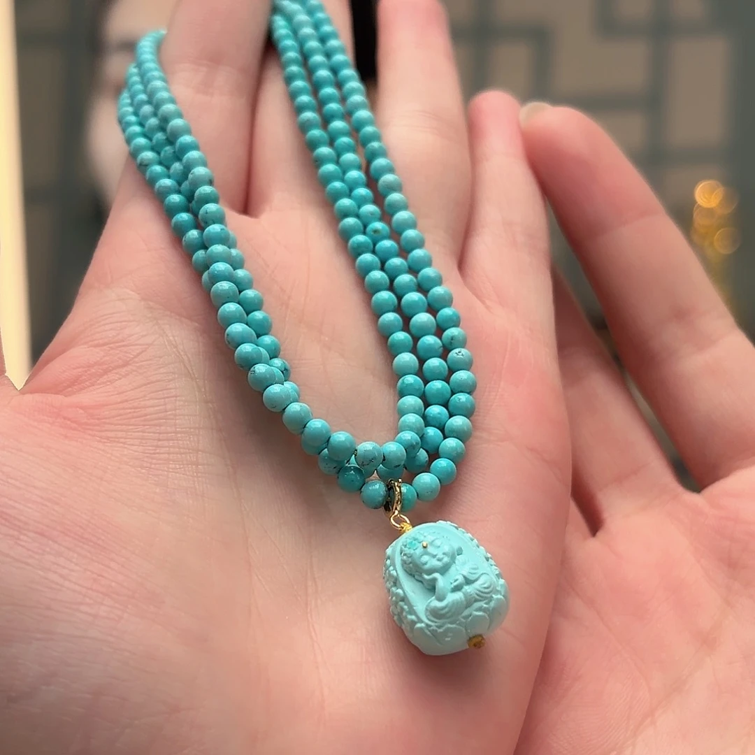 绿松石未镶嵌颈饰