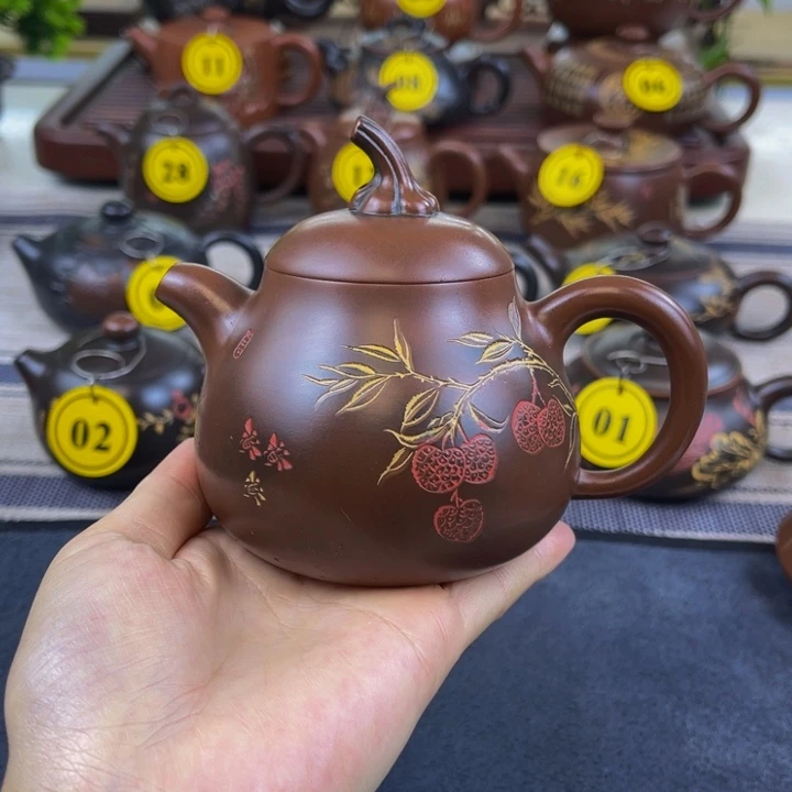 胖***人坭兴陶原矿坭料制作瑕疵壶
