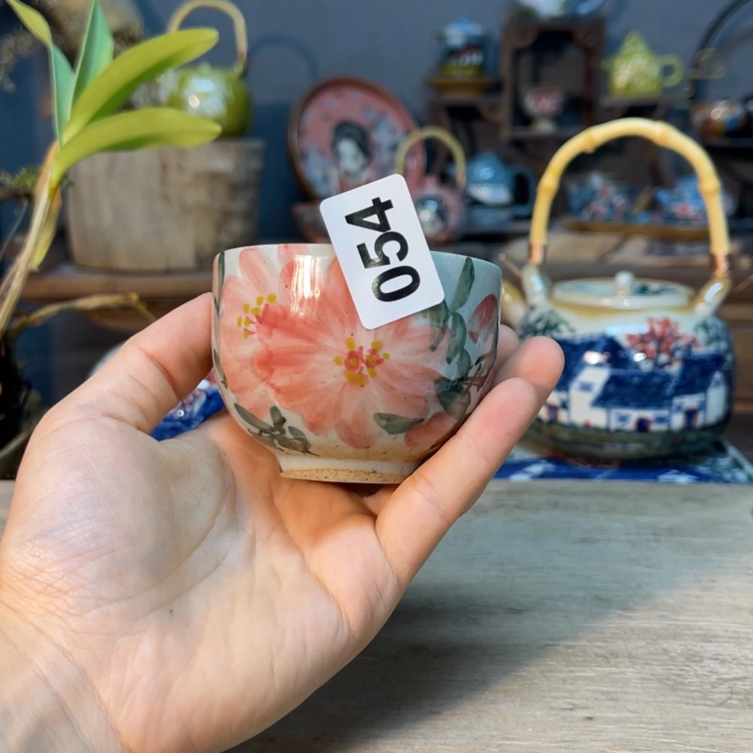 壶素浅陶瓷手工手绘