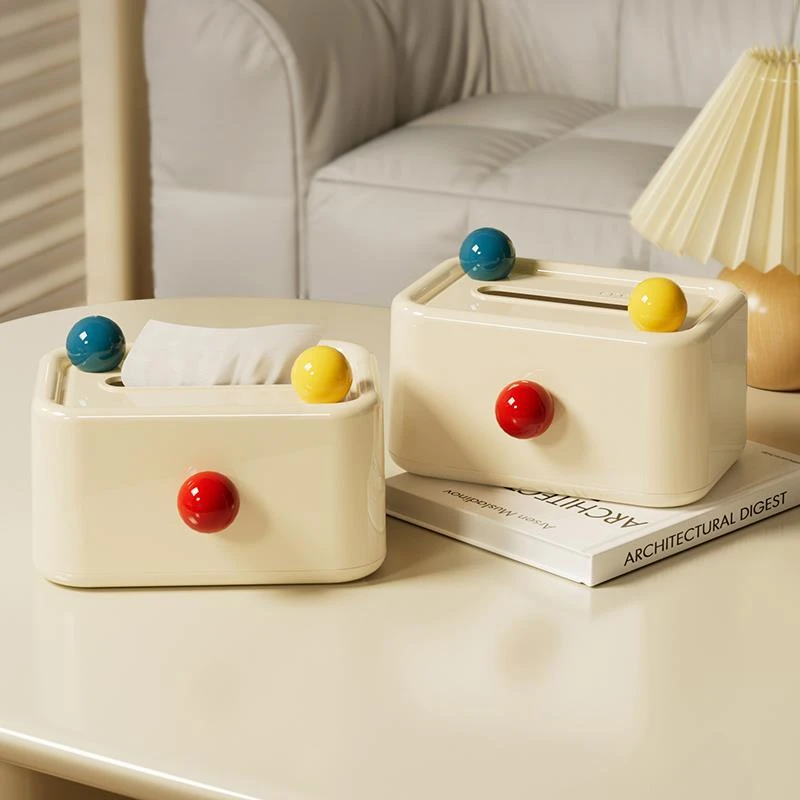 多巴胺纸巾盒家用桌面客厅餐巾纸盒子茶几收纳高级感创意抽纸盒