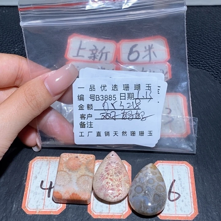 硅化珊瑚（珊瑚玉）颈饰合金我****?3885