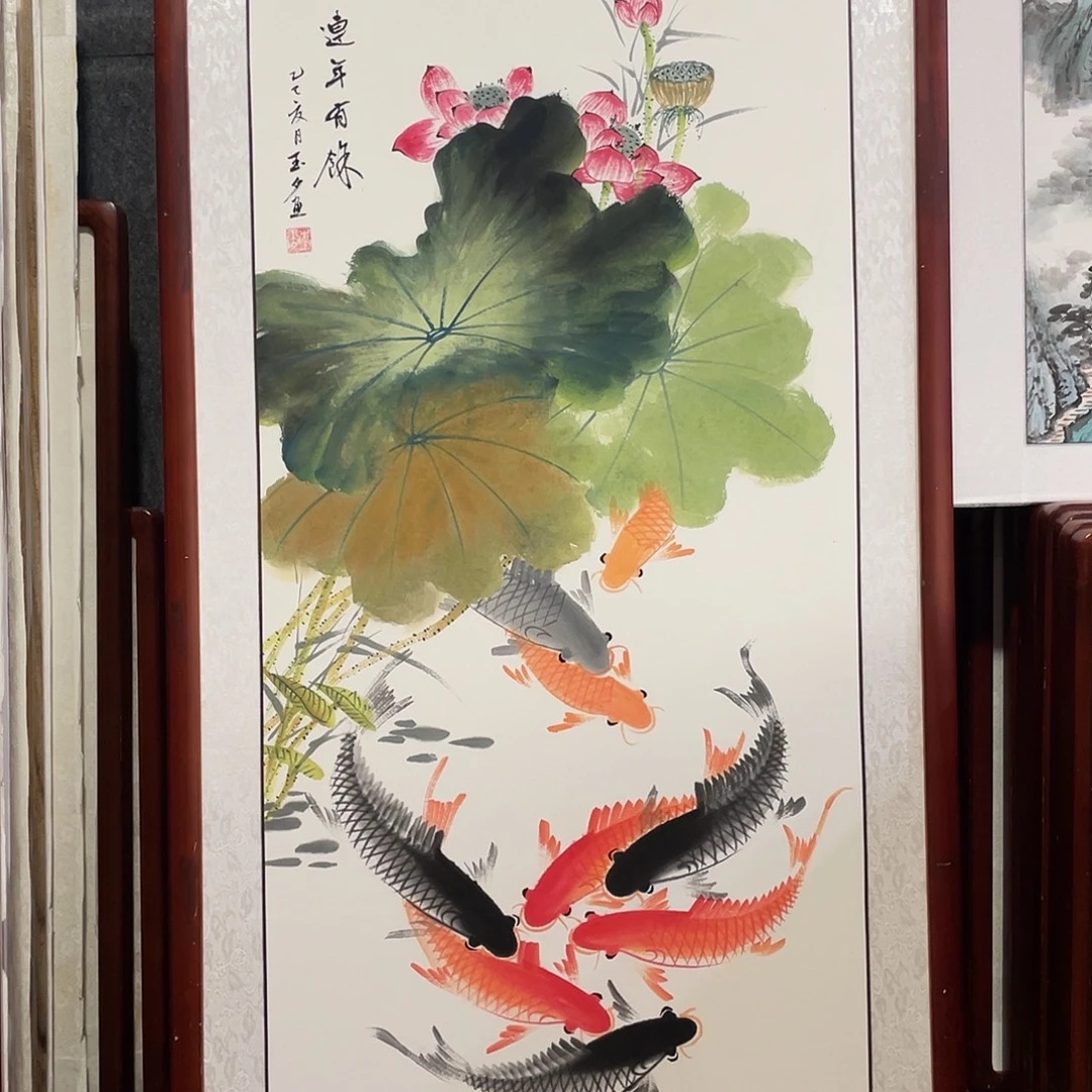 国画带框尺寸63*123厘米