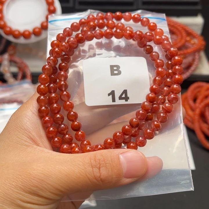 未镶嵌多样性发货默认微瑕称重6m m南红玛瑙