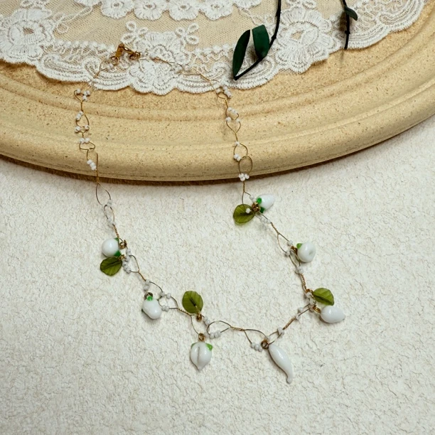 铜合金琉璃项链 【六六中古】孤品复古项链th5650