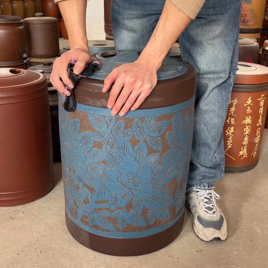 茶叶罐紫砂50 饼茶叶罐