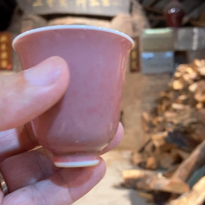 三哥柴窑郎红窑变闻香杯