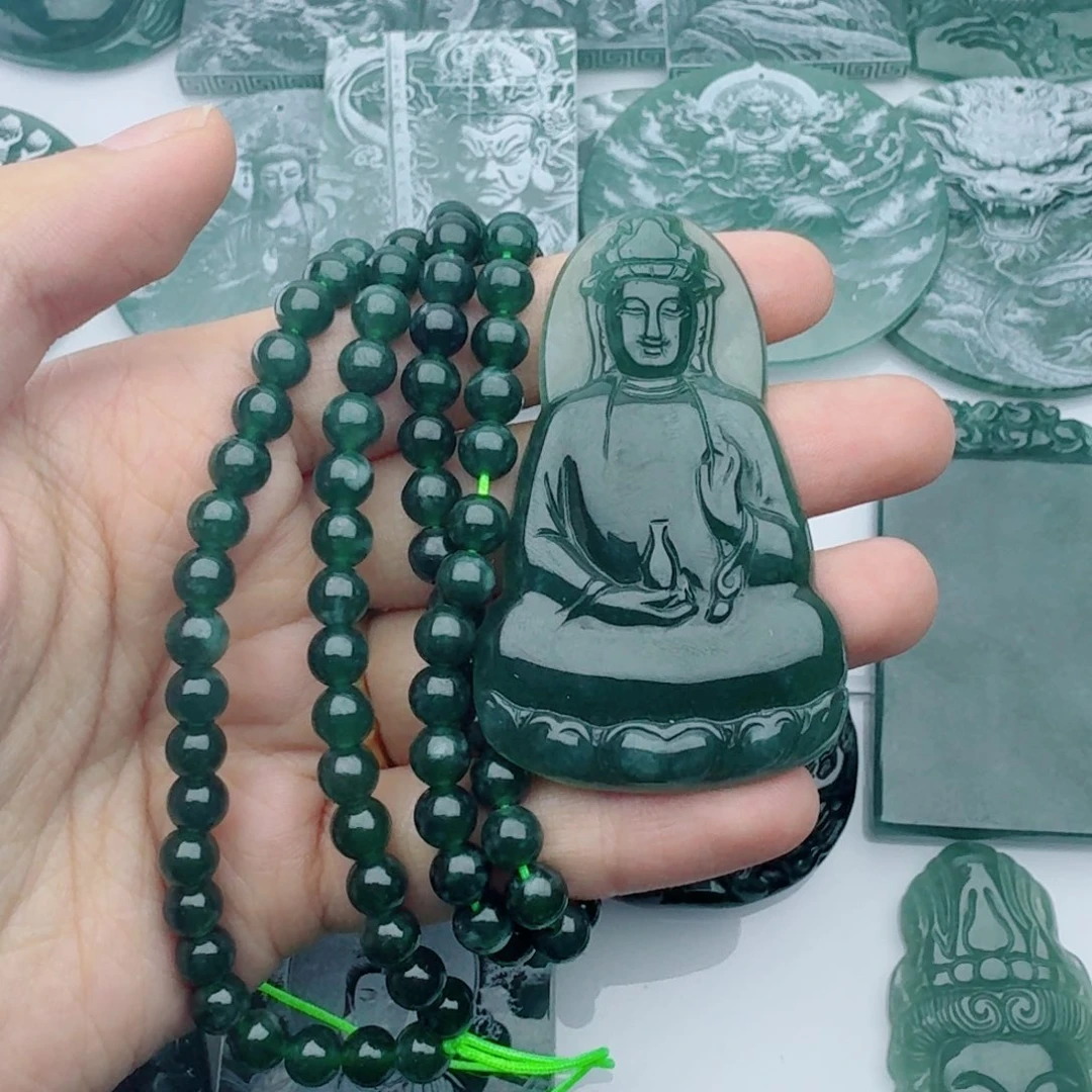 翡翠未镶嵌颈饰多样性发货天然A货翡翠