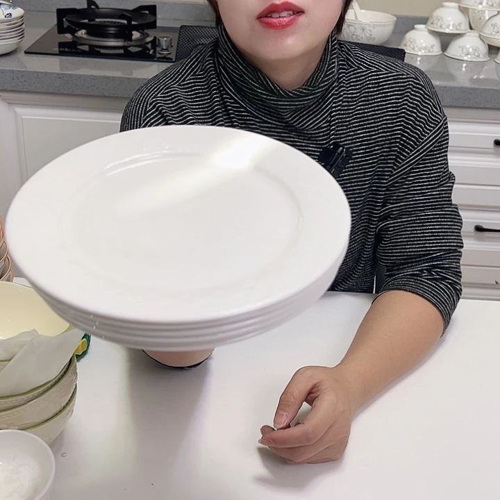 8英寸盘子6个破损包赔不补发