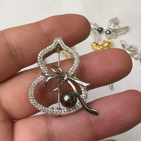 未镶嵌胸针海水珍珠