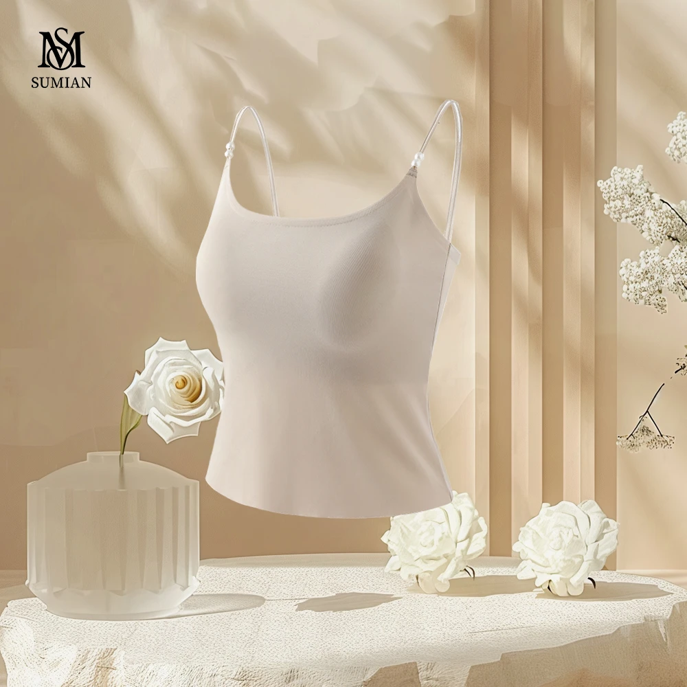 宿眠夏季美背内衣文胸一体内搭可外穿吊带背心女款爆款2025新款