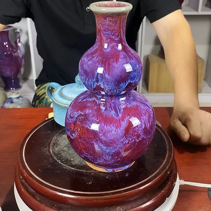 摆件不*尚峰钧窑作品葫芦瓶