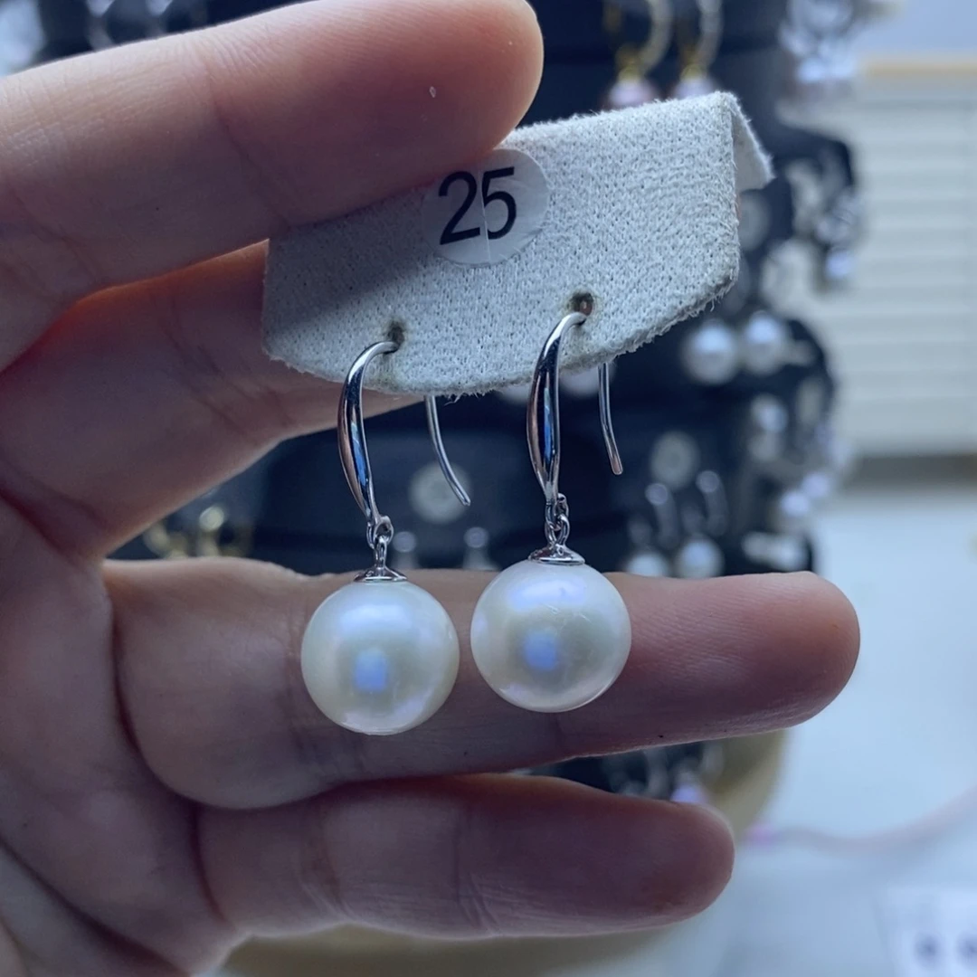 浩***贝银S925镶嵌耳饰淡水珍珠