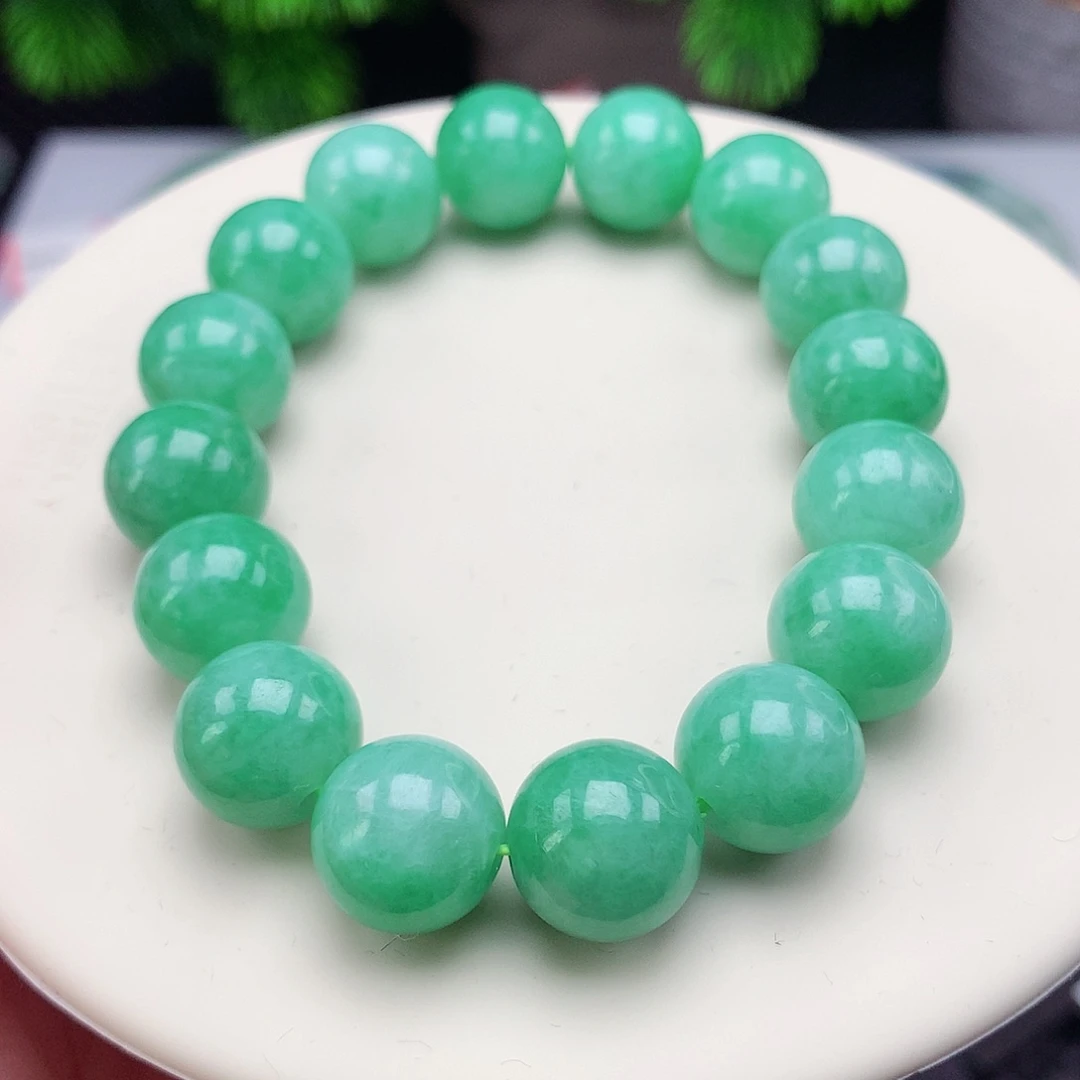 翡翠未镶嵌手链12.8mm