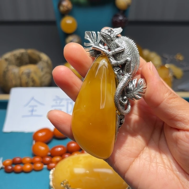 琥珀未镶嵌颈饰波兰设计琥珀蜜蜡