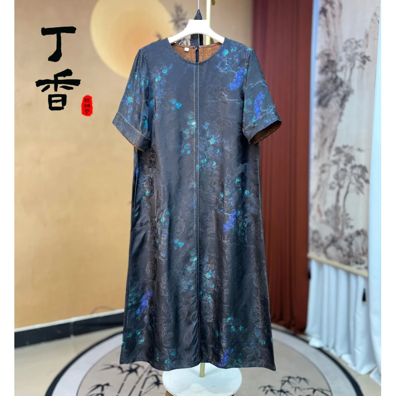 847高端重磅花螺新款简约时尚百搭连衣裙