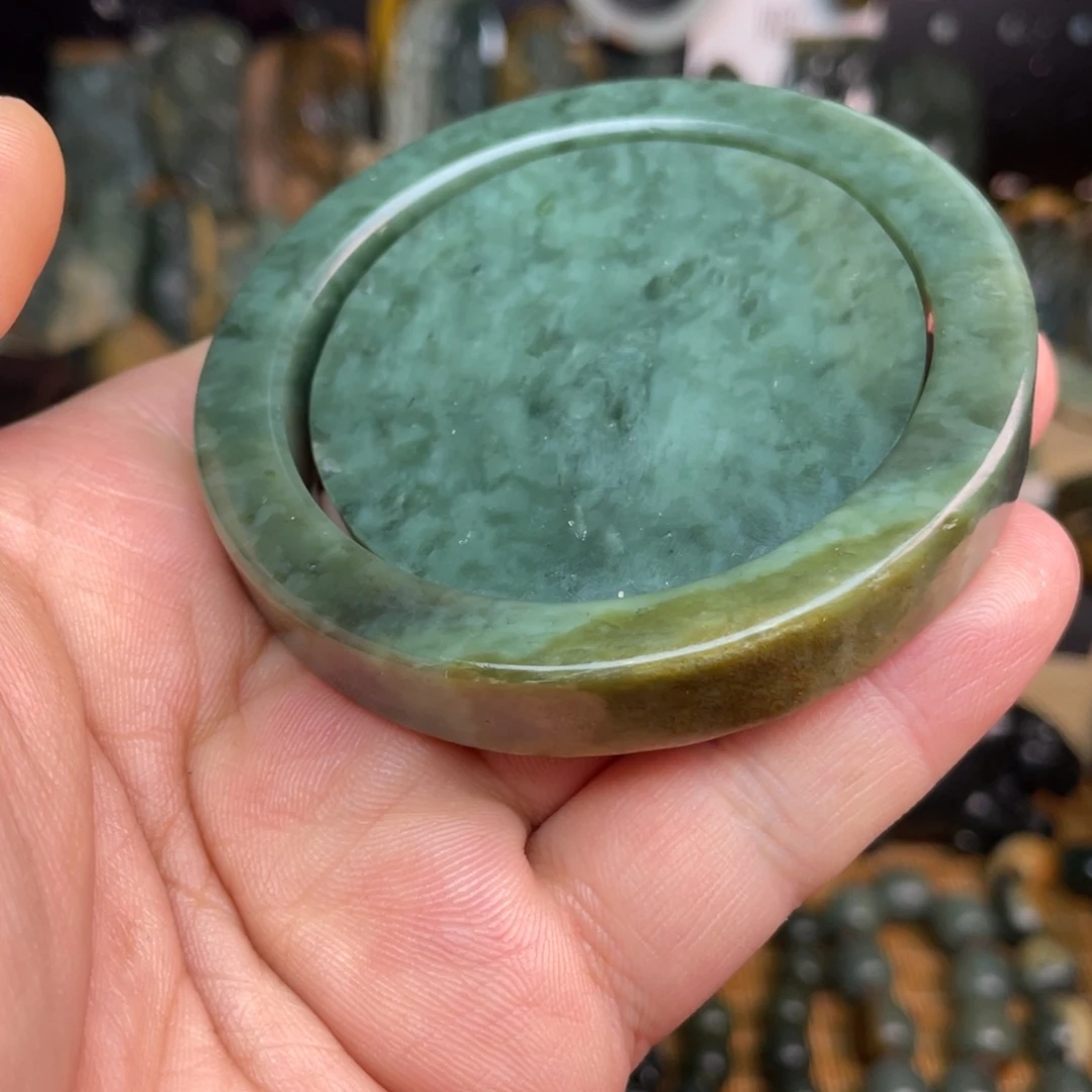 岫岩河磨玉（透闪石质玉）未镶嵌颈饰卡57福利