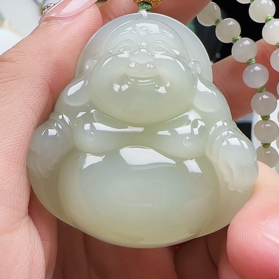 吊坠(赠链)足金镶嵌和田玉47