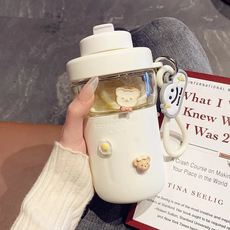 简约玻璃杯女大容量办公室便携新款茶水分离泡茶水杯夏天学生杯子