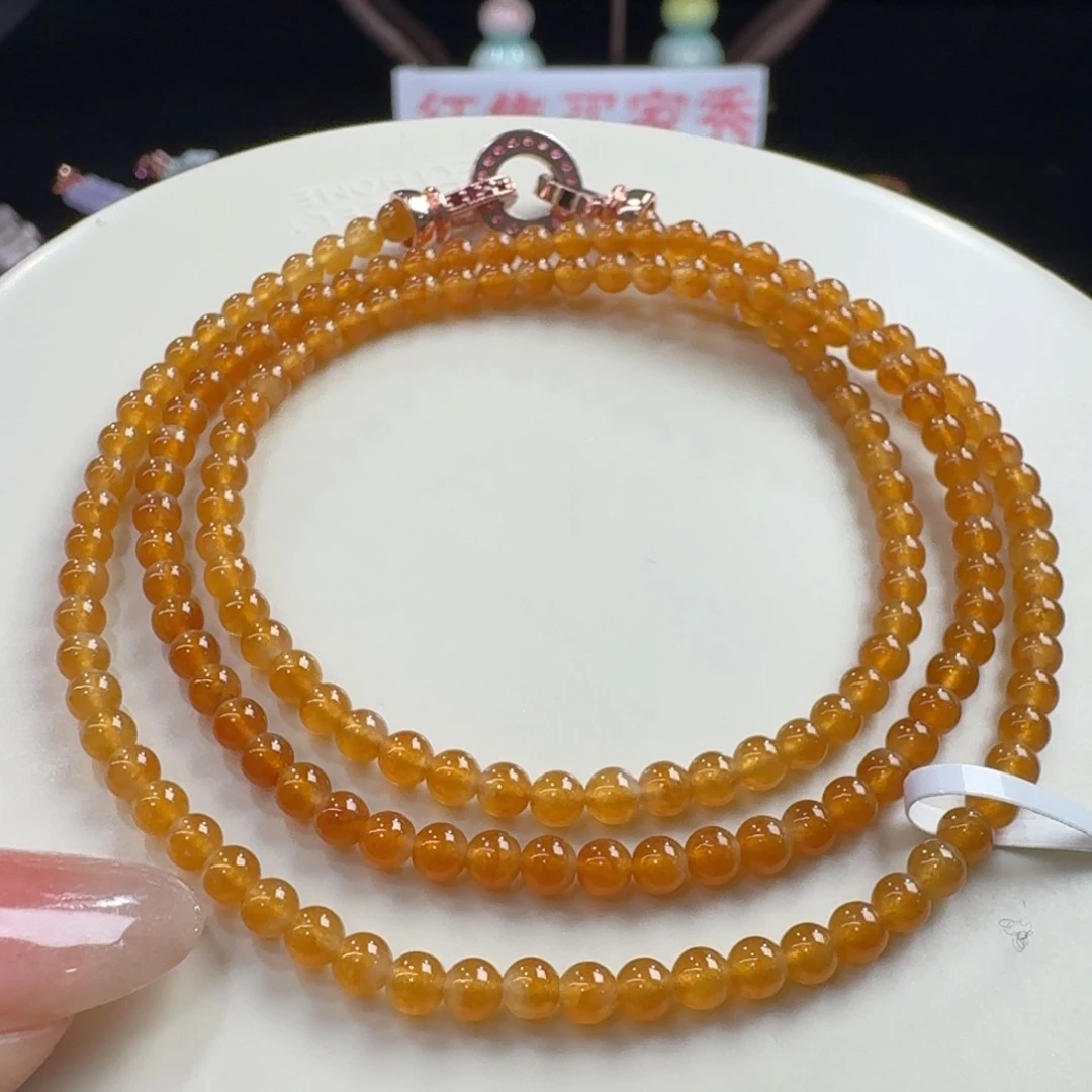 未镶嵌手链翡翠高冰橘黄卡3.3