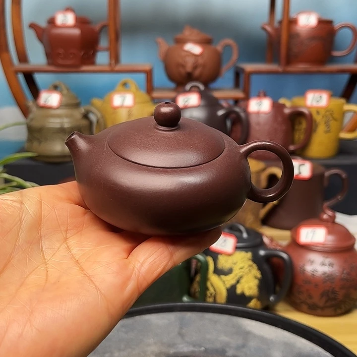紫砂茶壶微瑕不带证书礼盒100cc