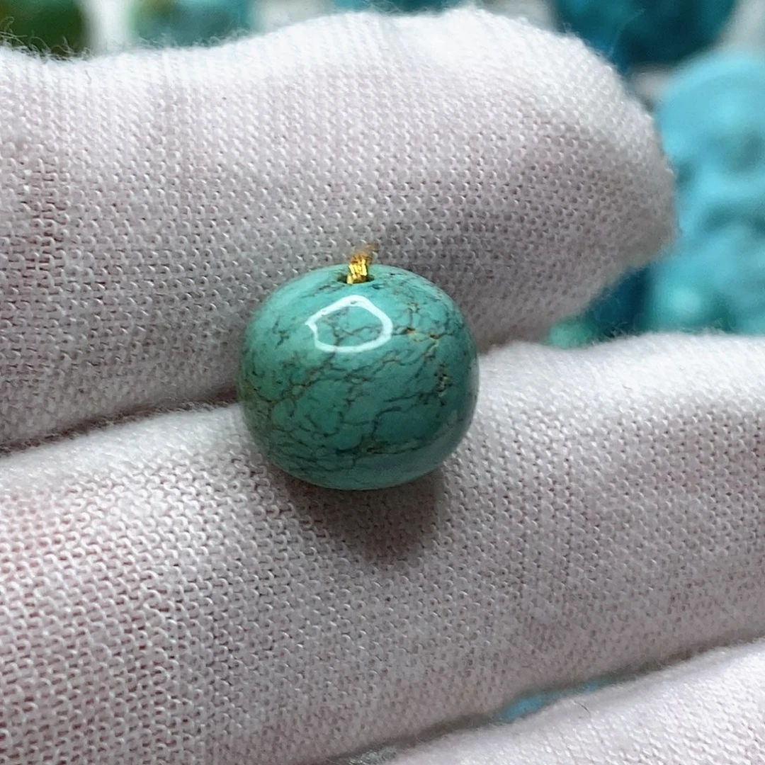 绿松石未镶嵌天然原矿 地大质检11.3mm