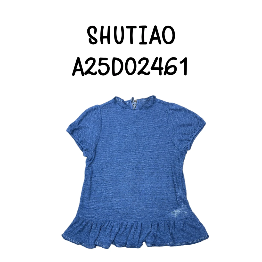 【SHUTIAO】2025夏季：新款小众设计款T恤A25D02461