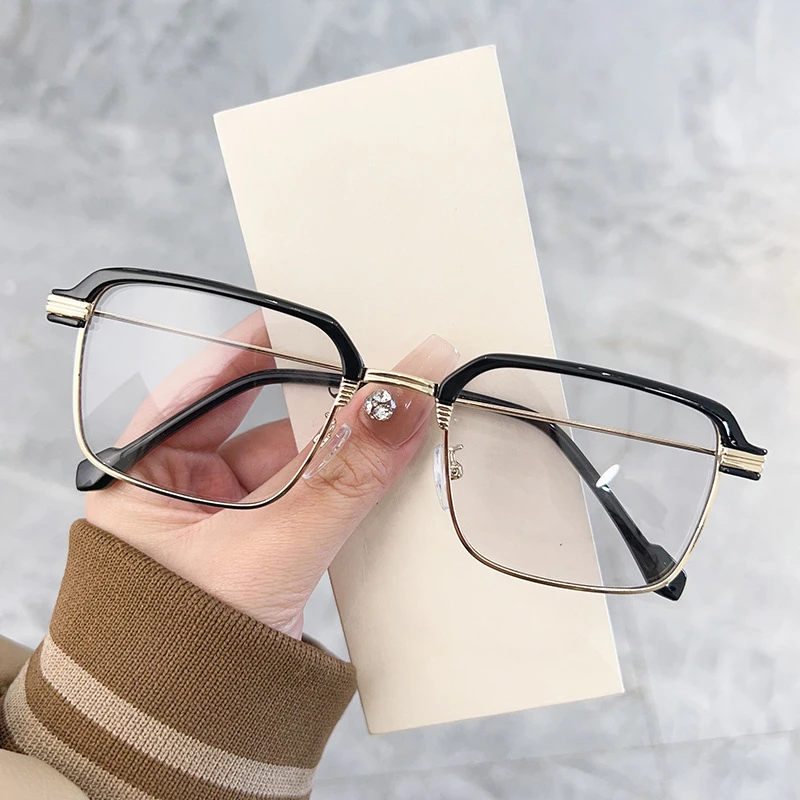 【男士半框】防蓝光复古方形半框防蓝光眼镜金丝超轻商务风老花镜