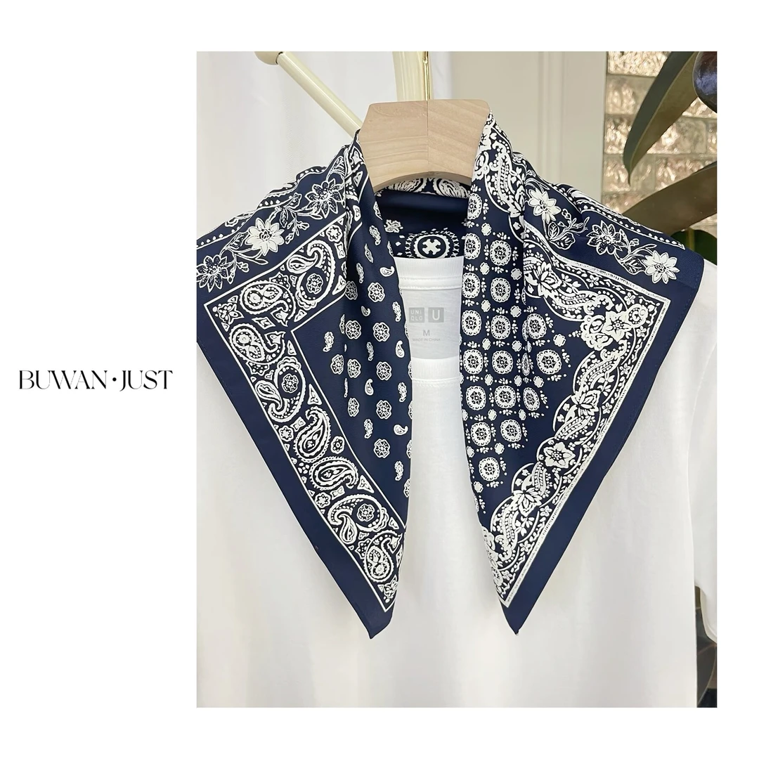 BUWANJUST 高品定制百搭舒适腰果花丝巾  B1307