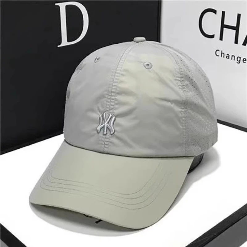 潮牌新款速干鸭舌帽子男加长加宽帽檐遮阳防晒户外透气百搭帽子