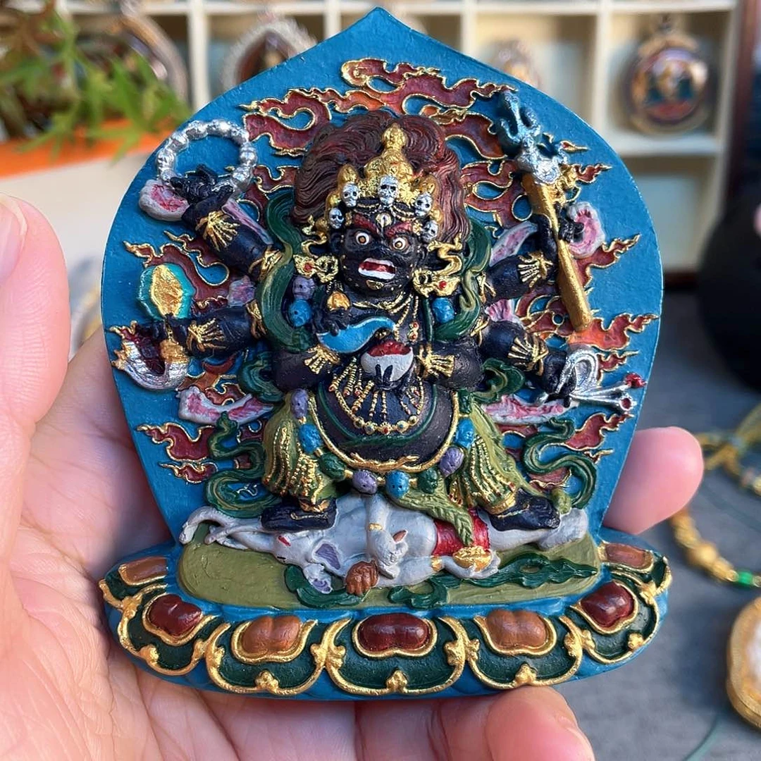 泥塑丑*?大黑天彩绘擦擦