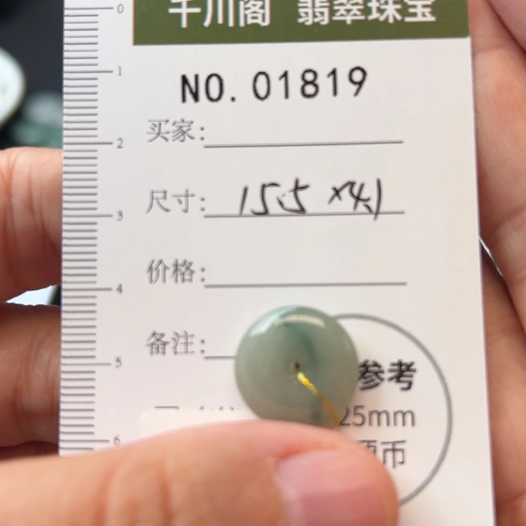 翡翠颈饰未镶嵌平安扣1819