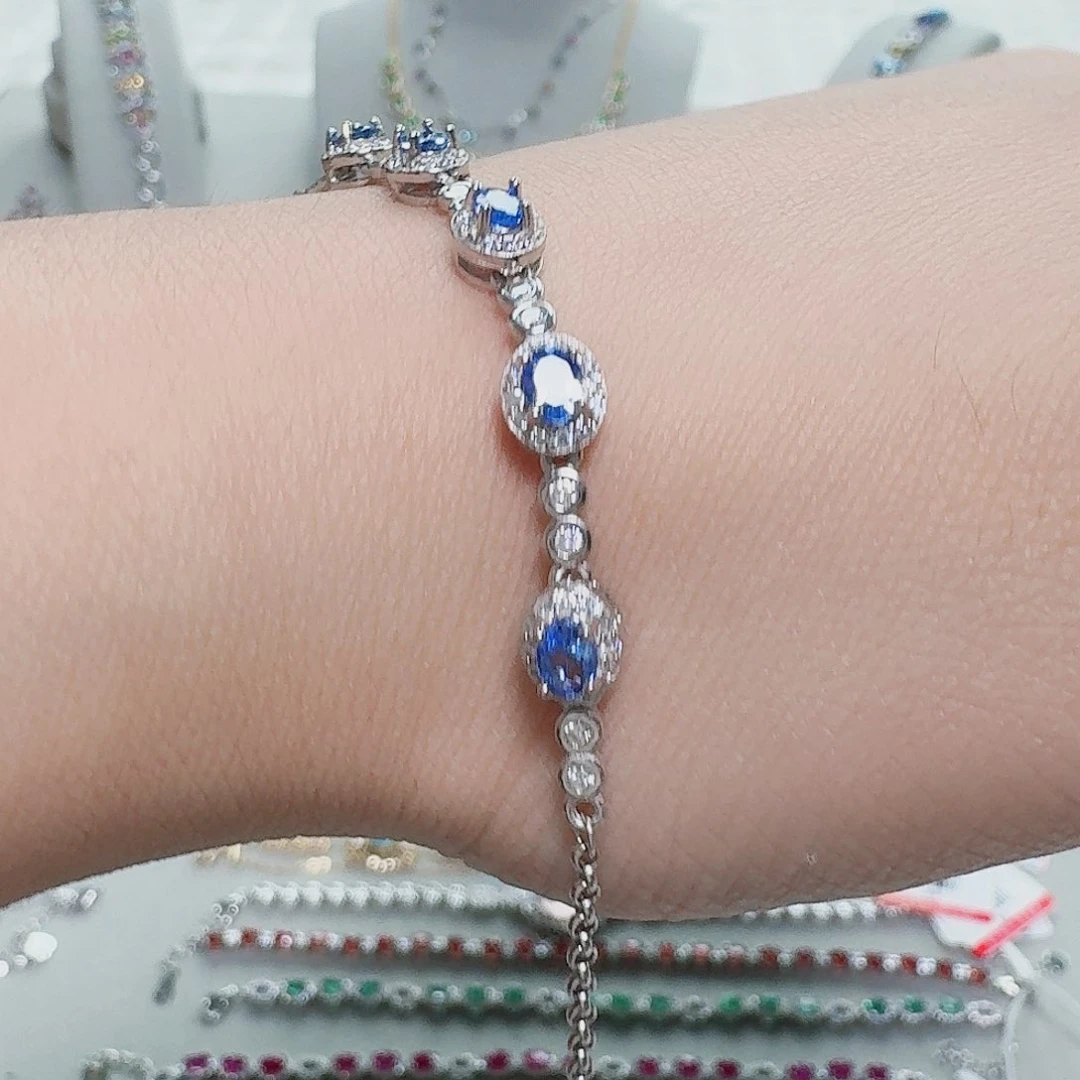 925银合成立方氧化锆手链