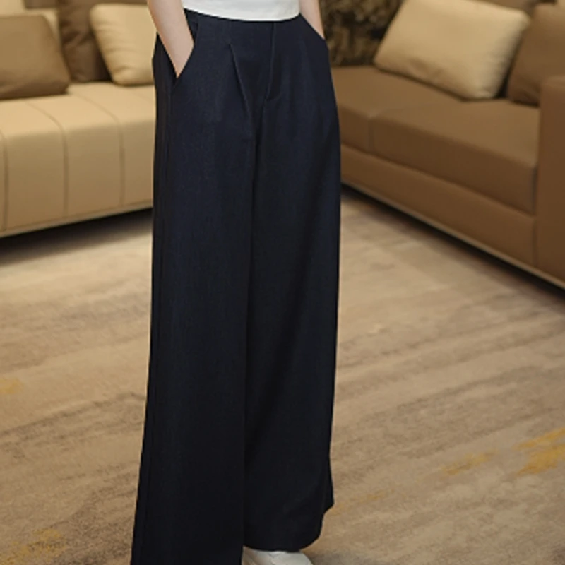 7083春季新款简约显瘦百搭女装休闲裤