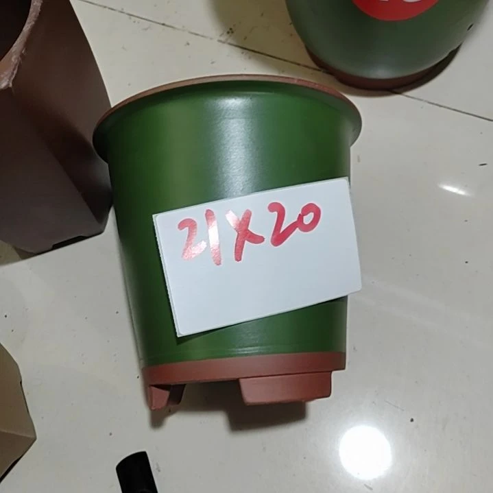 紫砂花盆口径21高度20民国绿