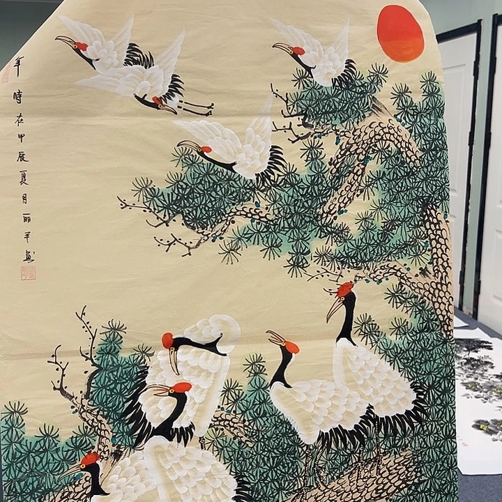 国画我们一起加油努力