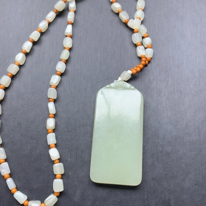 颈饰未镶嵌和田玉辻*淦