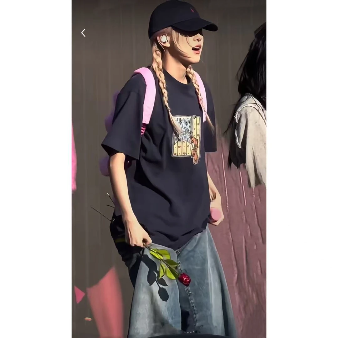 徐秋阳  恶搞熊（大版型）百搭时尚休闲设计感显瘦显白短袖3680-34-