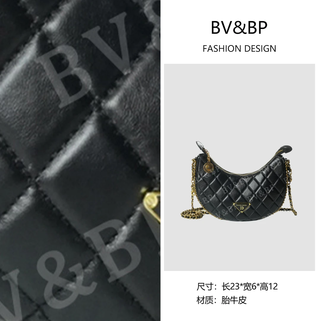 BV&BP· 原创设计 真皮高定手提单肩包   HD2659-黑色