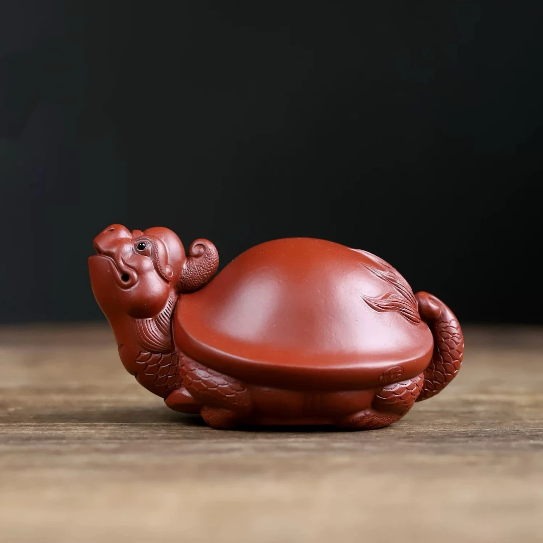 龙龟宜兴紫砂纯手工招财茶宠摆件可养茶玩高档功夫茶具精品金蟾