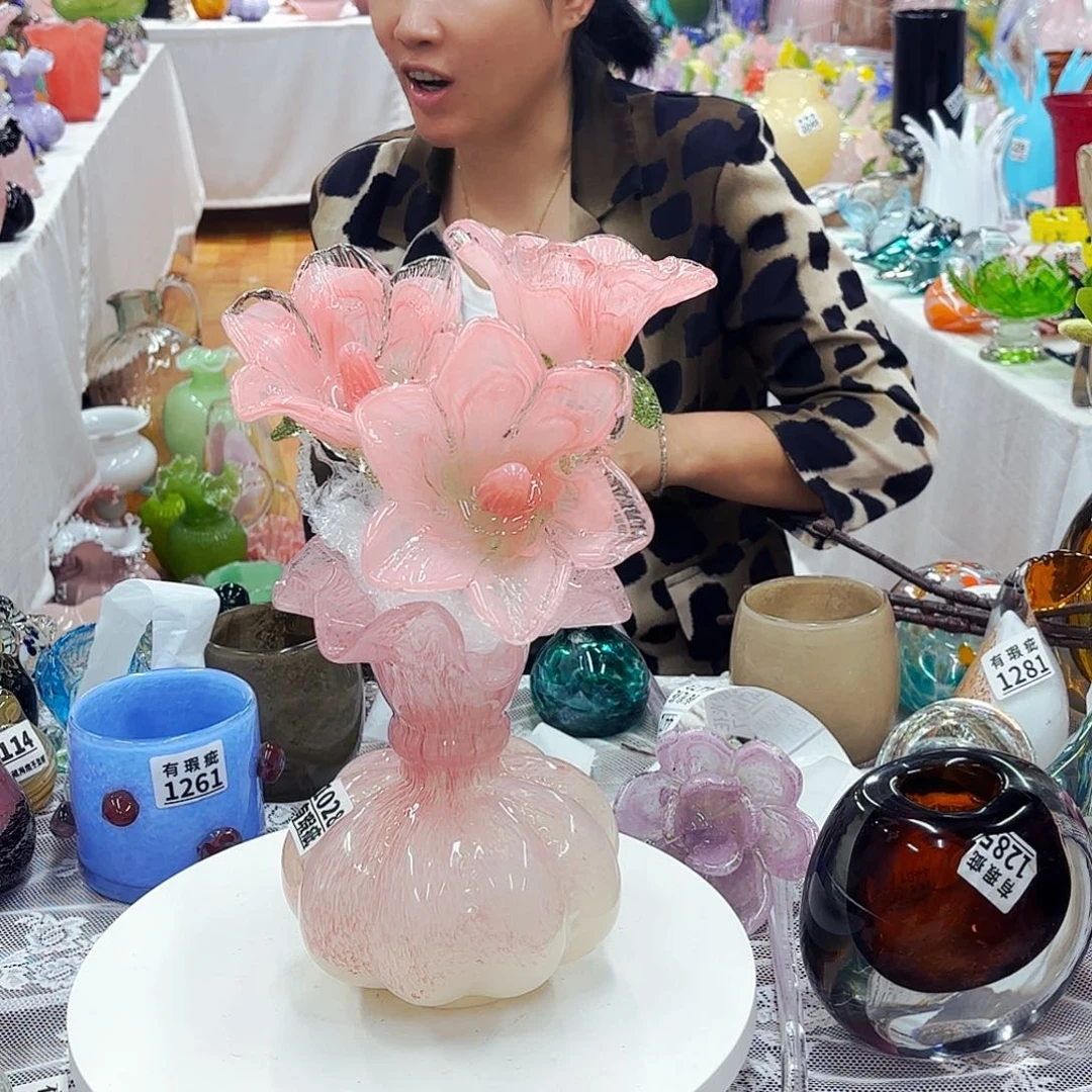 安妮家居琉璃花瓶摆件1套3花瓶瑕