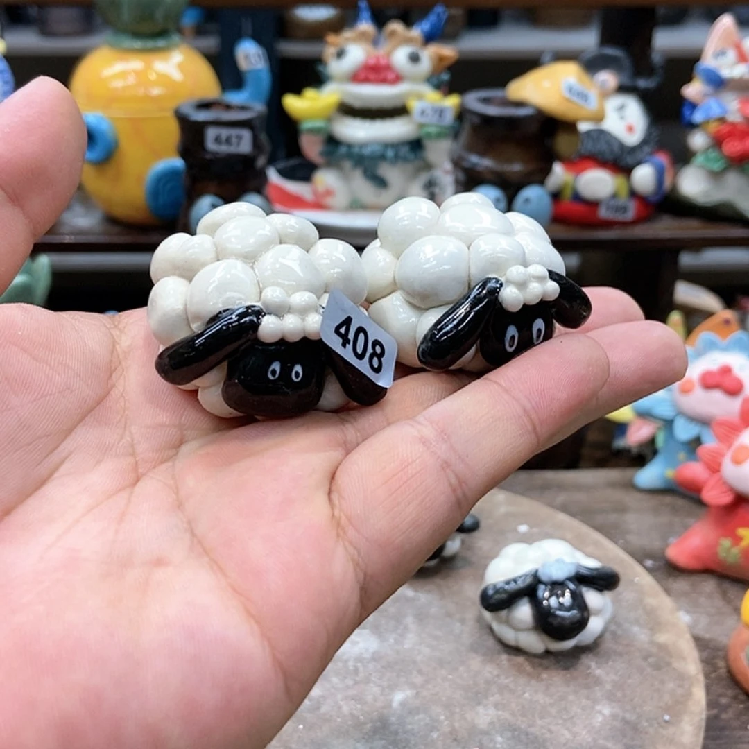摆件D*T直播间手工抽象陶瓷摆件408组合