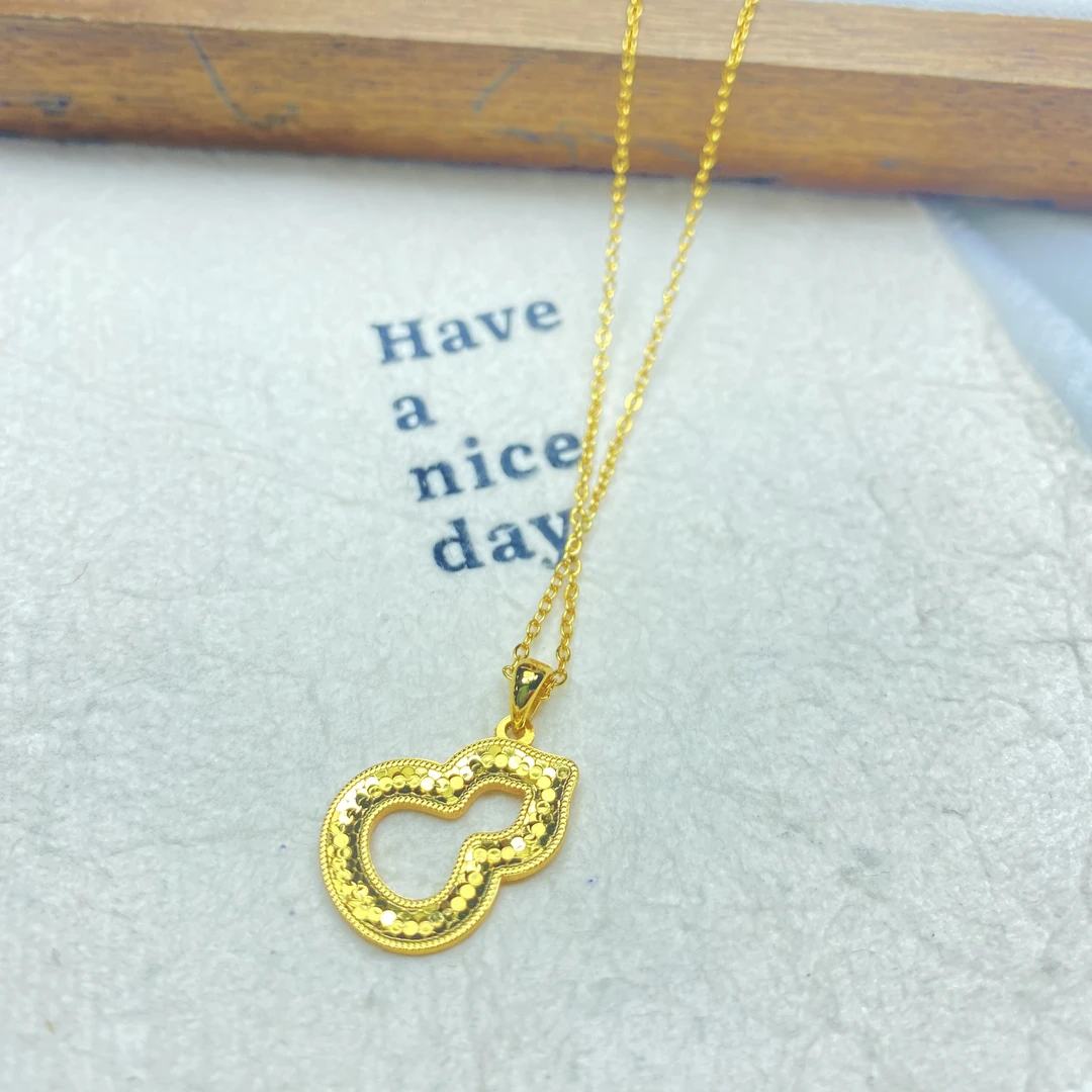 项链 W黄色龙鳞纹葫芦项链多样性发货46914