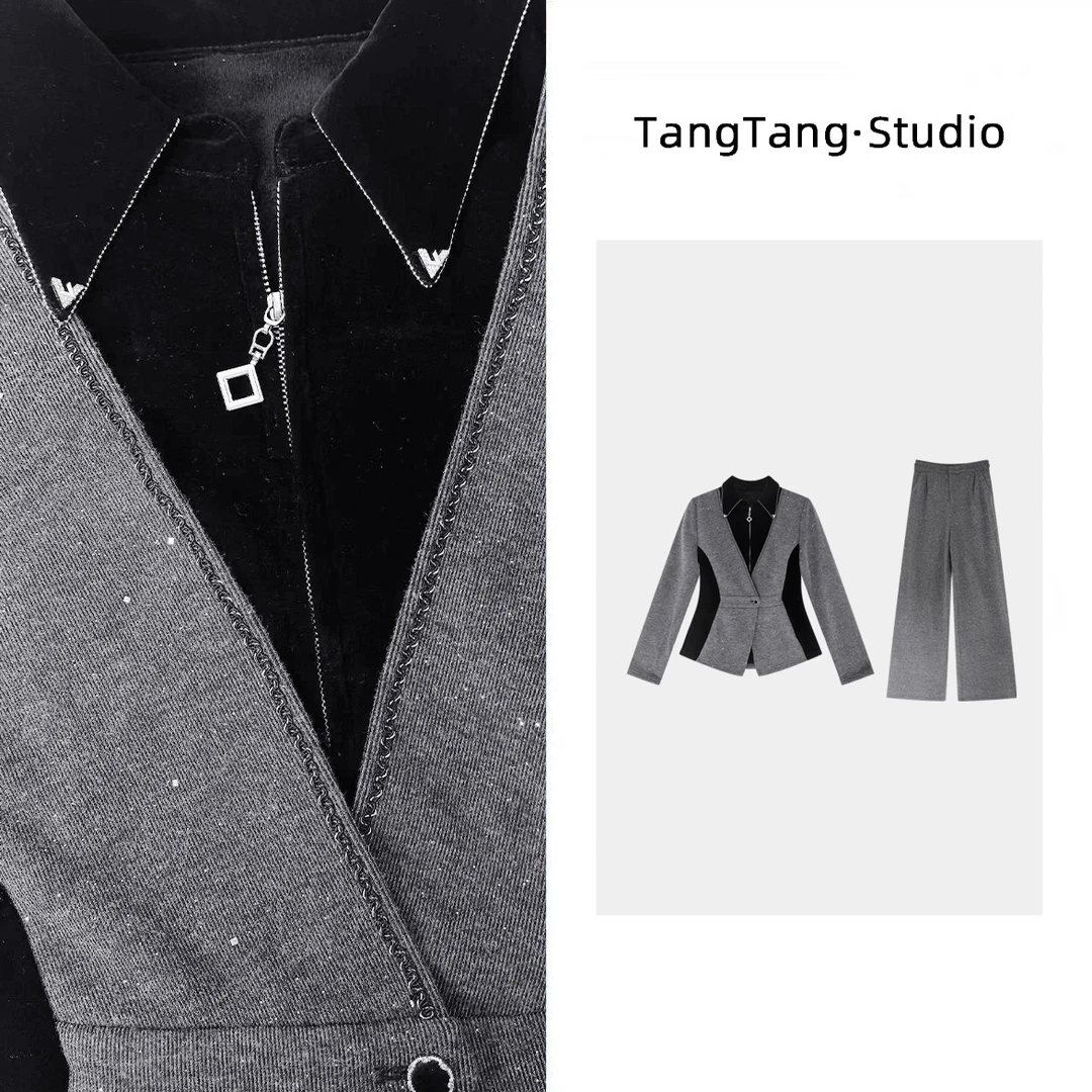 【TangTang·Studio】华尔兹套装百搭时尚气质休闲套装-2512528