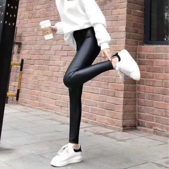 气质打底皮裤-时尚潮流加肥加大显瘦胖MM大码女装新款