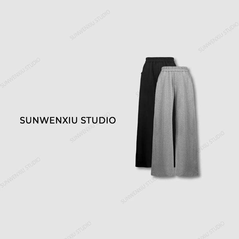 swx studio3店 “男友裤” 口碑返场直筒显瘦松紧高腰液态棉直筒裤
