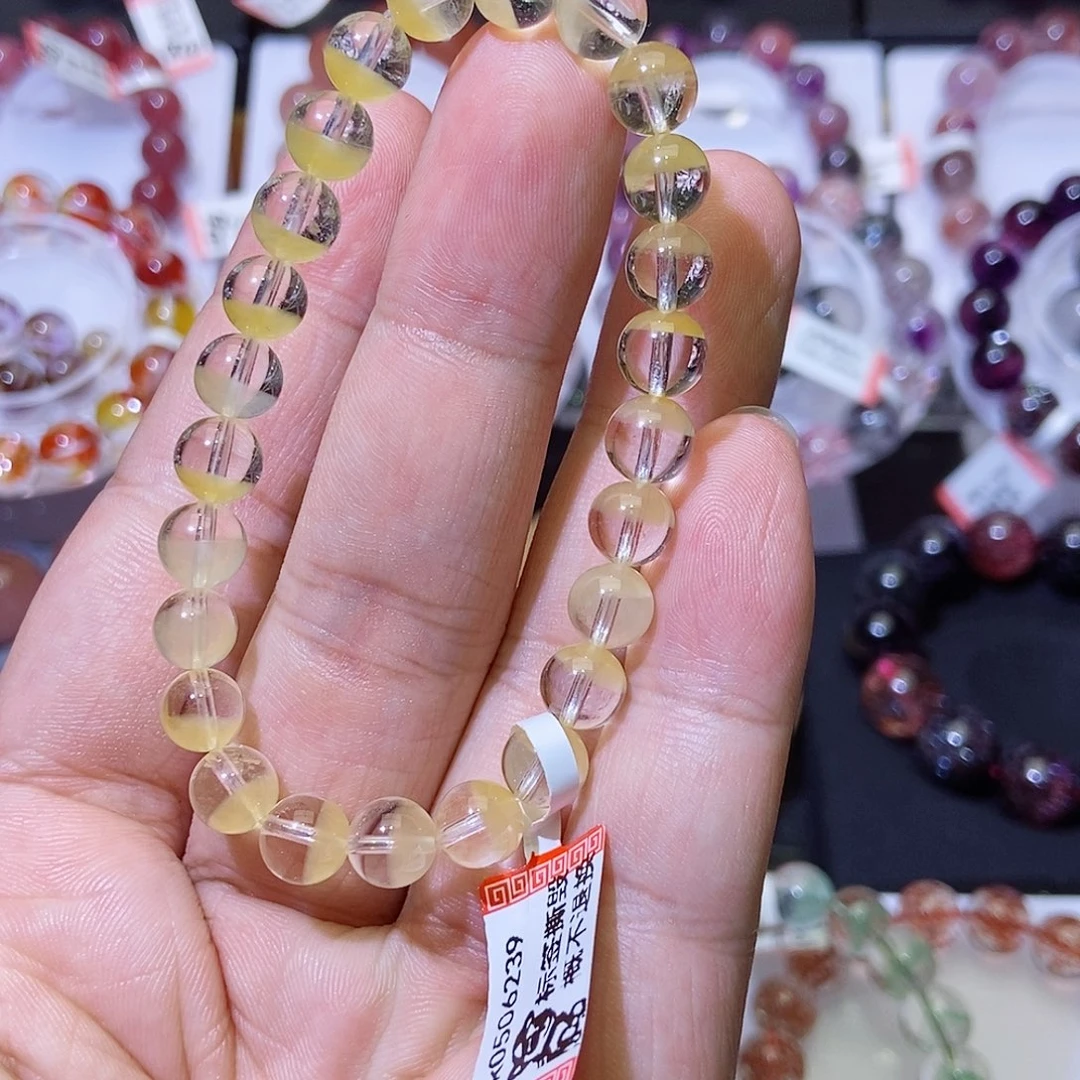 未镶嵌手链水晶黄兔毛聚宝盆