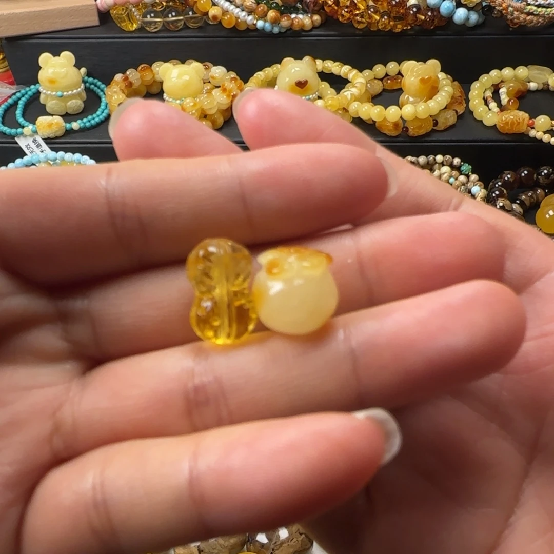 蜜蜡未镶嵌颈饰蜜蜡好柿花生组合配饰