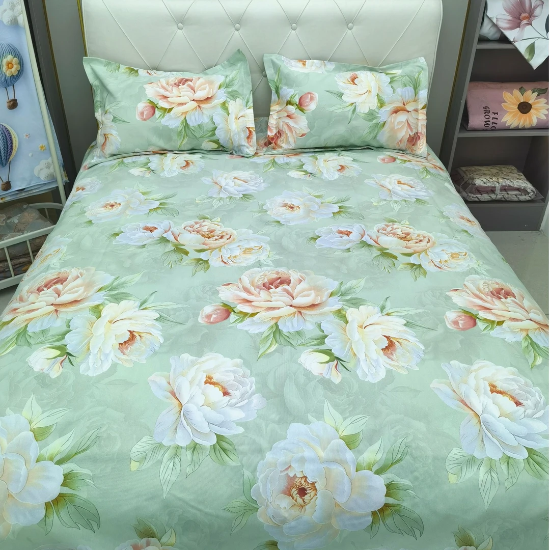 (床单)国色天香2.45*2.3原棉加厚柔软粗布蝴蝶床单许玮甯