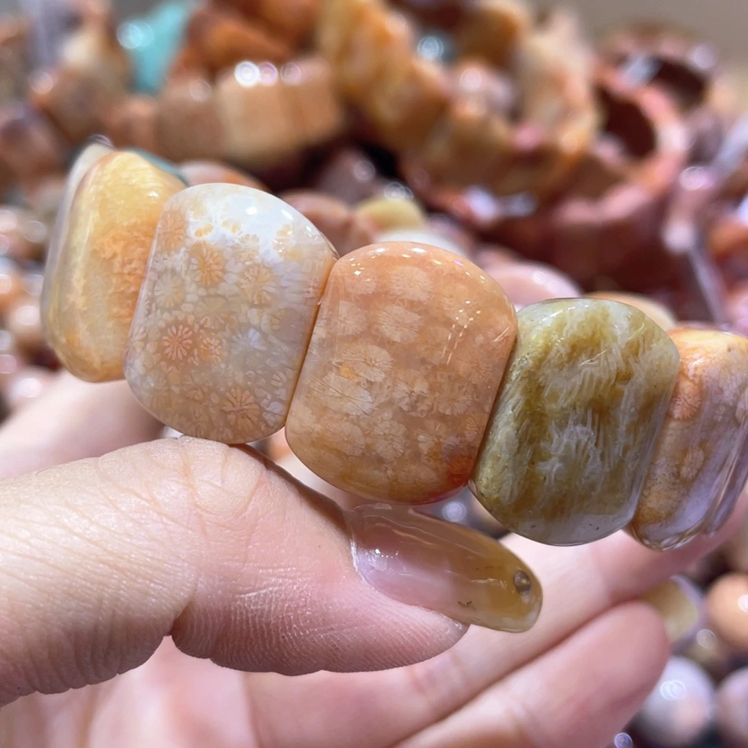 未镶嵌手链硅化珊瑚（珊瑚玉）107