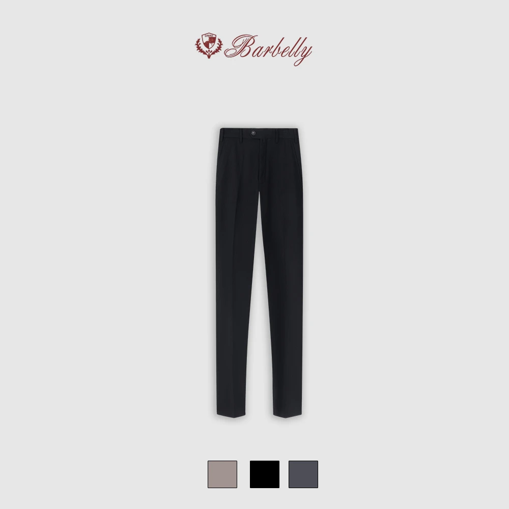 Barbelly娜先生「秋冬季新品」进口绵羊毛混纺休闲直筒西裤KN61333